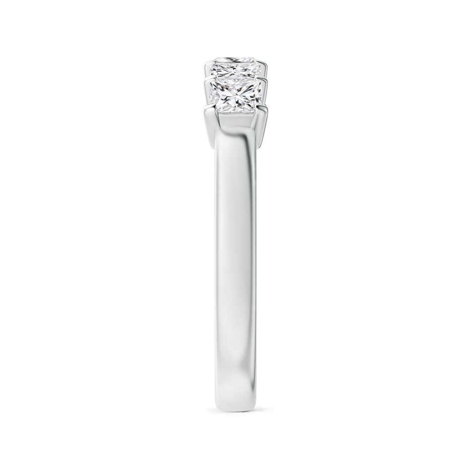 3.2mm HSI2 Classic Five Stone Princess Diamond Wedding Ring for Her in White Gold side 299