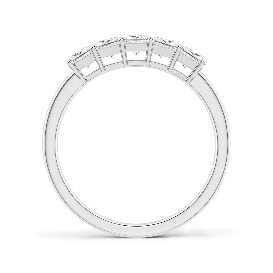 3mm GVS2 Classic Five Stone Princess Diamond Wedding Ring for Her in P950 Platinum side 199