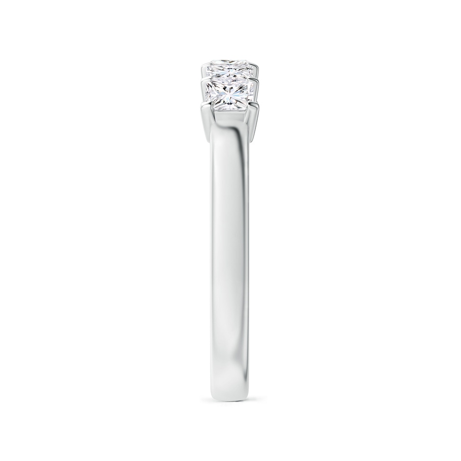 3mm GVS2 Classic Five Stone Princess Diamond Wedding Ring for Her in P950 Platinum side 299