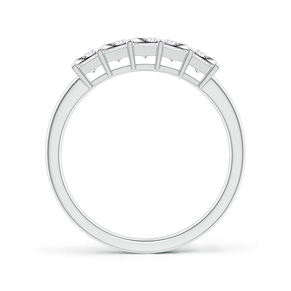 3mm HSI2 Classic Five Stone Princess Diamond Wedding Ring for Her in P950 Platinum side 199