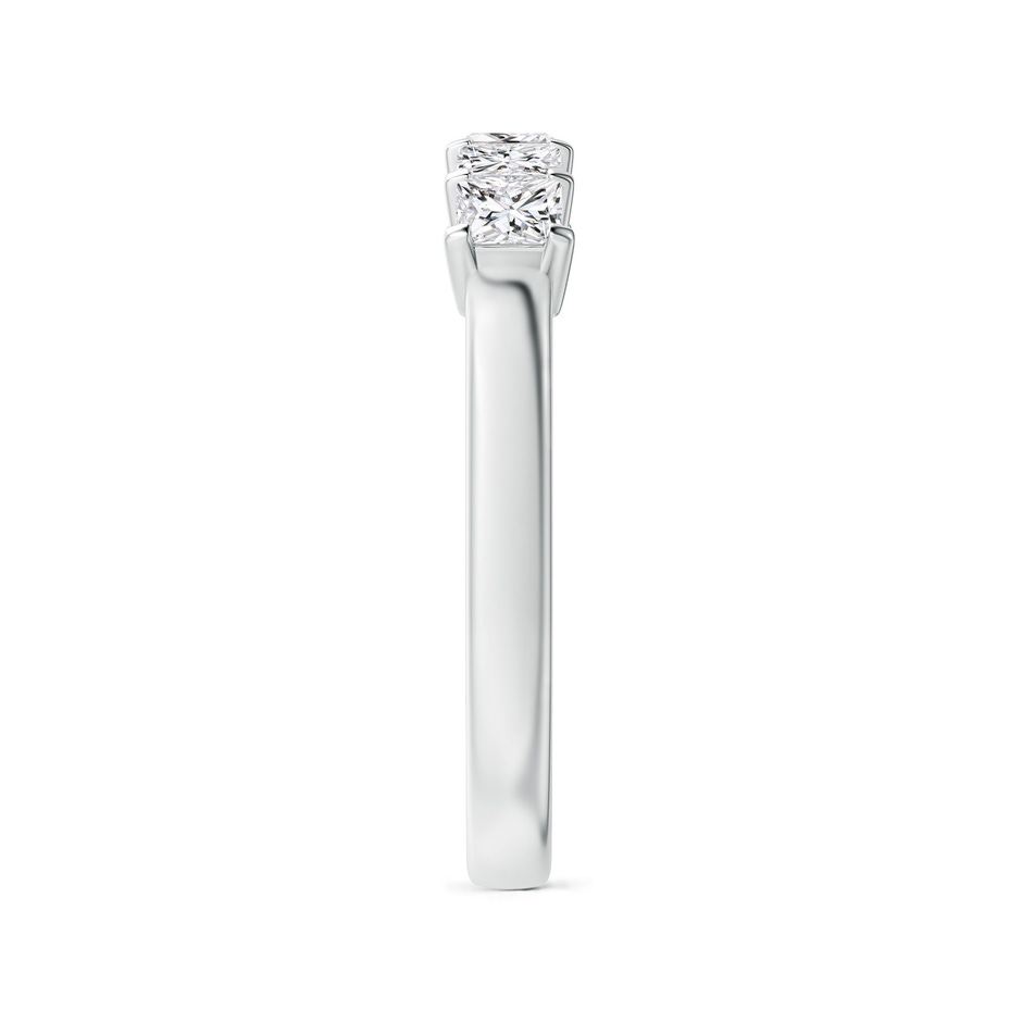 3mm HSI2 Classic Five Stone Princess Diamond Wedding Ring for Her in P950 Platinum side 299
