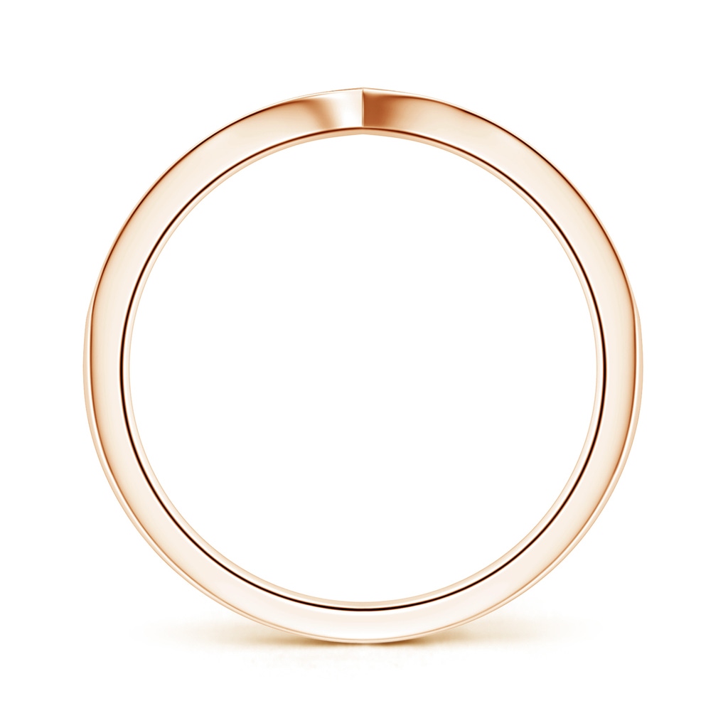 1mm GVS2 Pav� Half Eternity Diamond Pointed Wedding Band for Her in Rose Gold - side 199