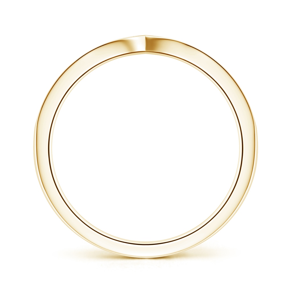 1mm GVS2 Pav� Half Eternity Diamond Pointed Wedding Band for Her in Yellow Gold - side 199
