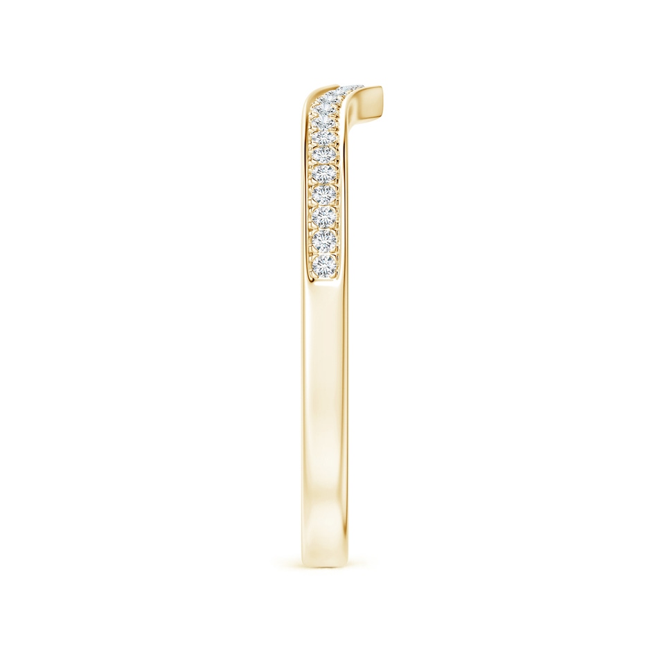 1mm GVS2 Pav� Half Eternity Diamond Pointed Wedding Band for Her in Yellow Gold side 299