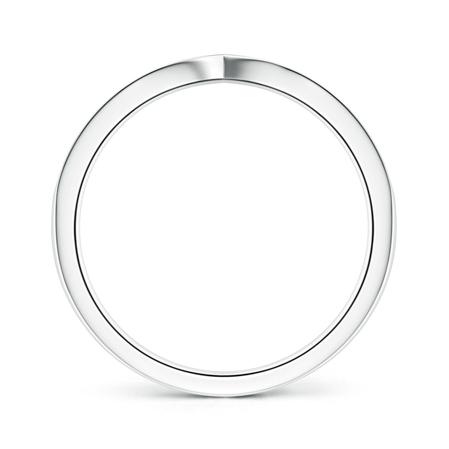 1mm HSI2 Pav� Half Eternity Diamond Pointed Wedding Band for Her in White Gold - side 2