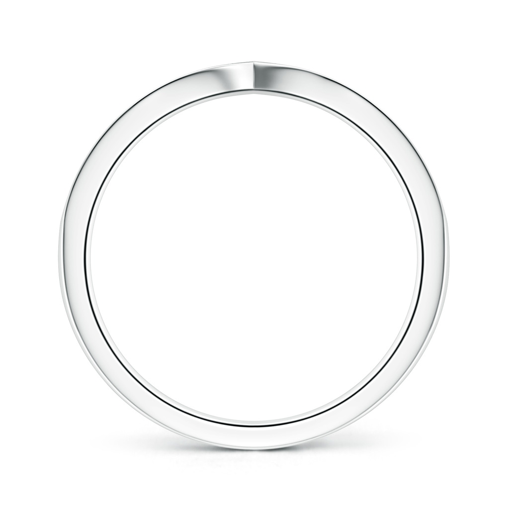 1mm HSI2 Pav� Half Eternity Diamond Pointed Wedding Band for Her in White Gold - side 199