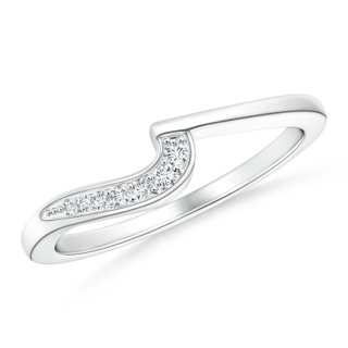 1.5mm GVS2 Wavy Contoured Pav� Diamond Wedding Band in P950 Platinum