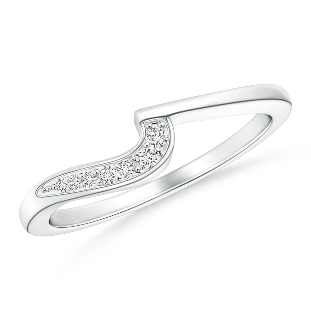 1.5mm HSI2 Wavy Contoured Pav� Diamond Wedding Band in P950 Platinum