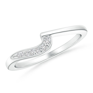 1.5mm HSI2 Wavy Contoured Pav� Diamond Wedding Band in P950 Platinum
