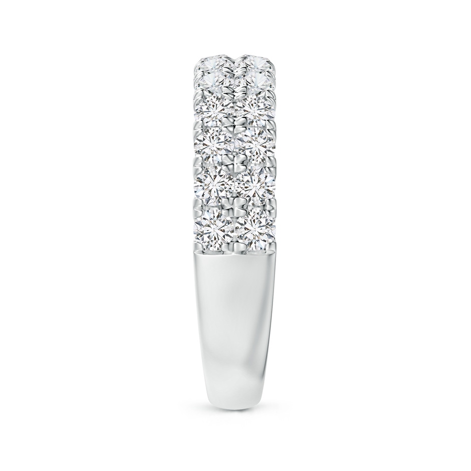 2.4mm HSI2 Half Eternity Double Row Diamond Wedding Ring in P950 Platinum side 299