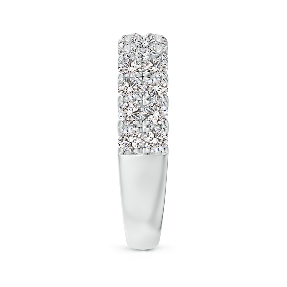 2.4mm IJI1I2 Half Eternity Double Row Diamond Wedding Ring in 18K White Gold side 299