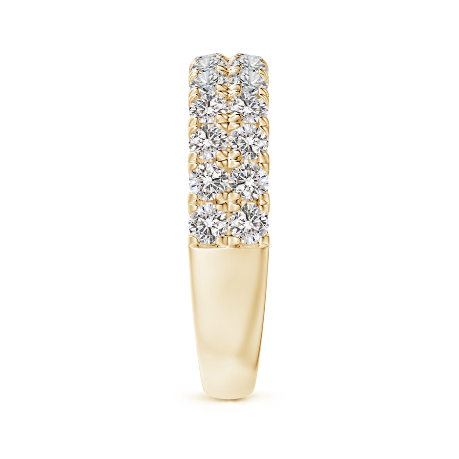 2.4mm IJI1I2 Half Eternity Double Row Diamond Wedding Ring in 18K Yellow Gold side 299