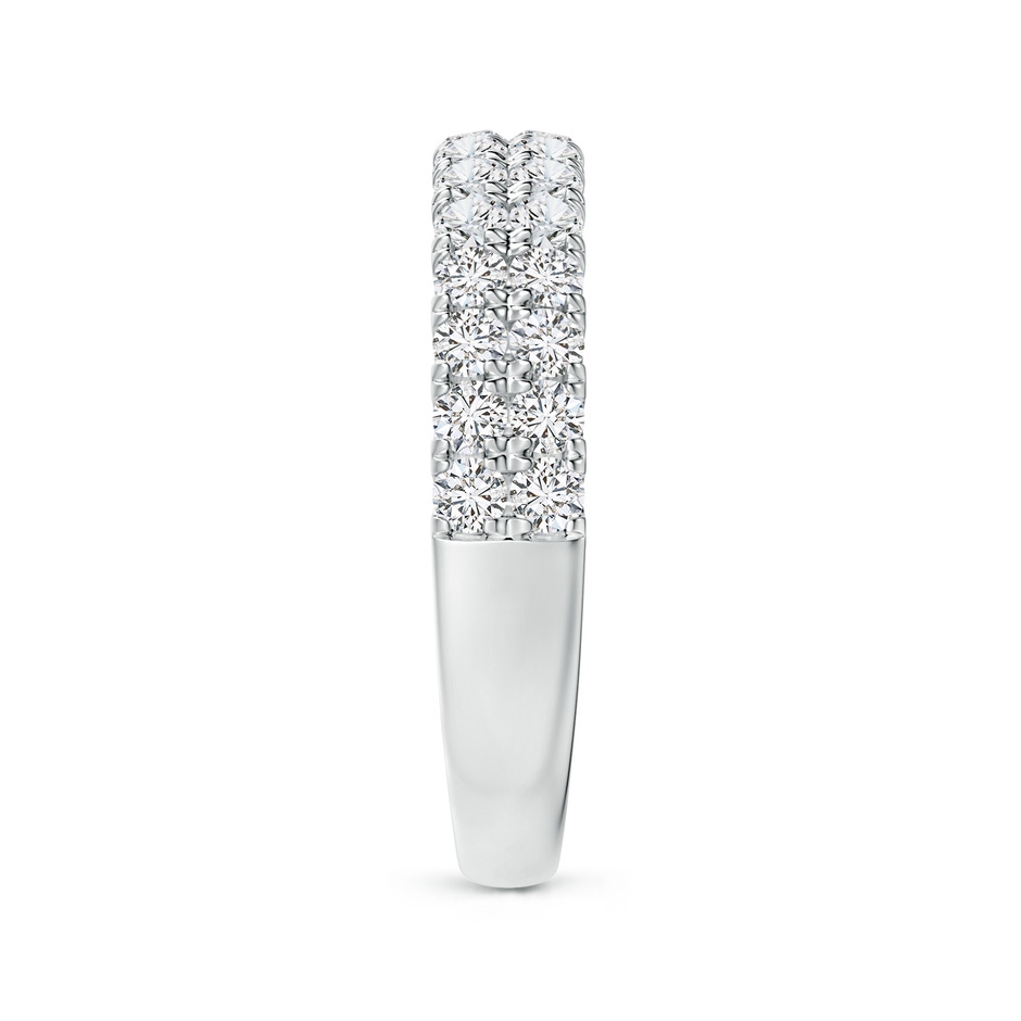 2mm HSI2 Half Eternity Double Row Diamond Wedding Ring in White Gold side 299