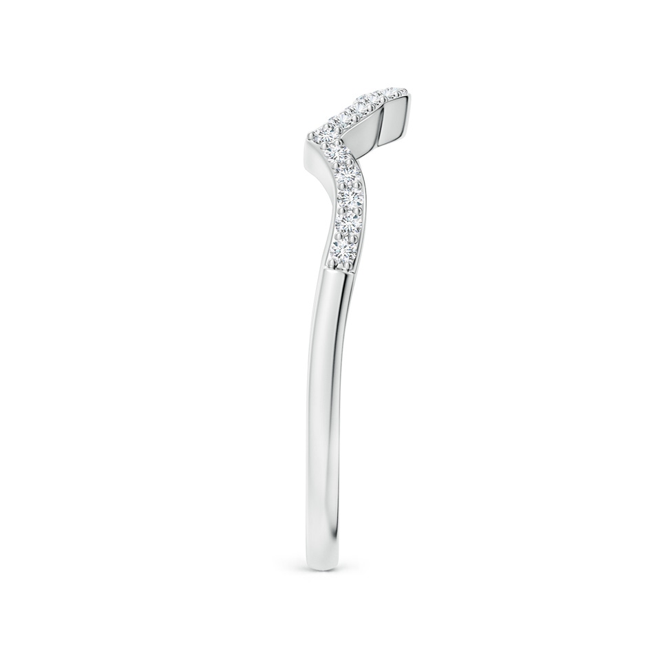 1.1mm GHVS Diamond Half Eternity Curved Wedding Ring in White Gold side 299
