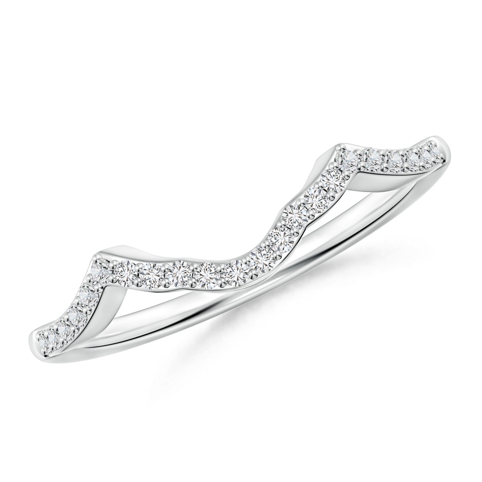 1.1mm HSI2 Diamond Half Eternity Curved Wedding Ring in P950 Platinum 