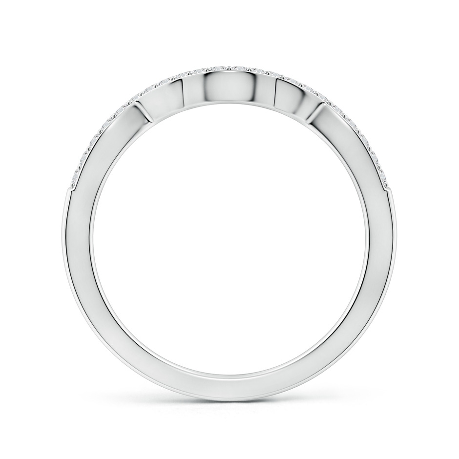 1.1mm HSI2 Diamond Half Eternity Curved Wedding Ring in P950 Platinum side 199