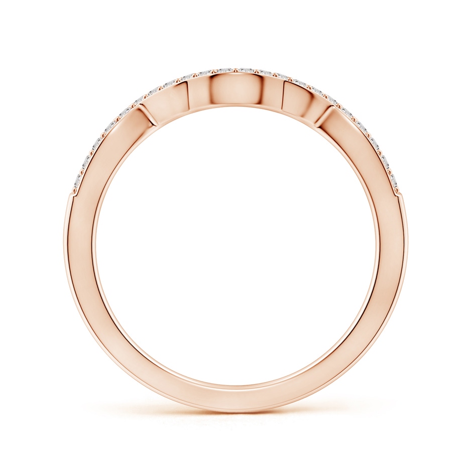 1.1mm II1 Diamond Half Eternity Curved Wedding Ring in Rose Gold side 199