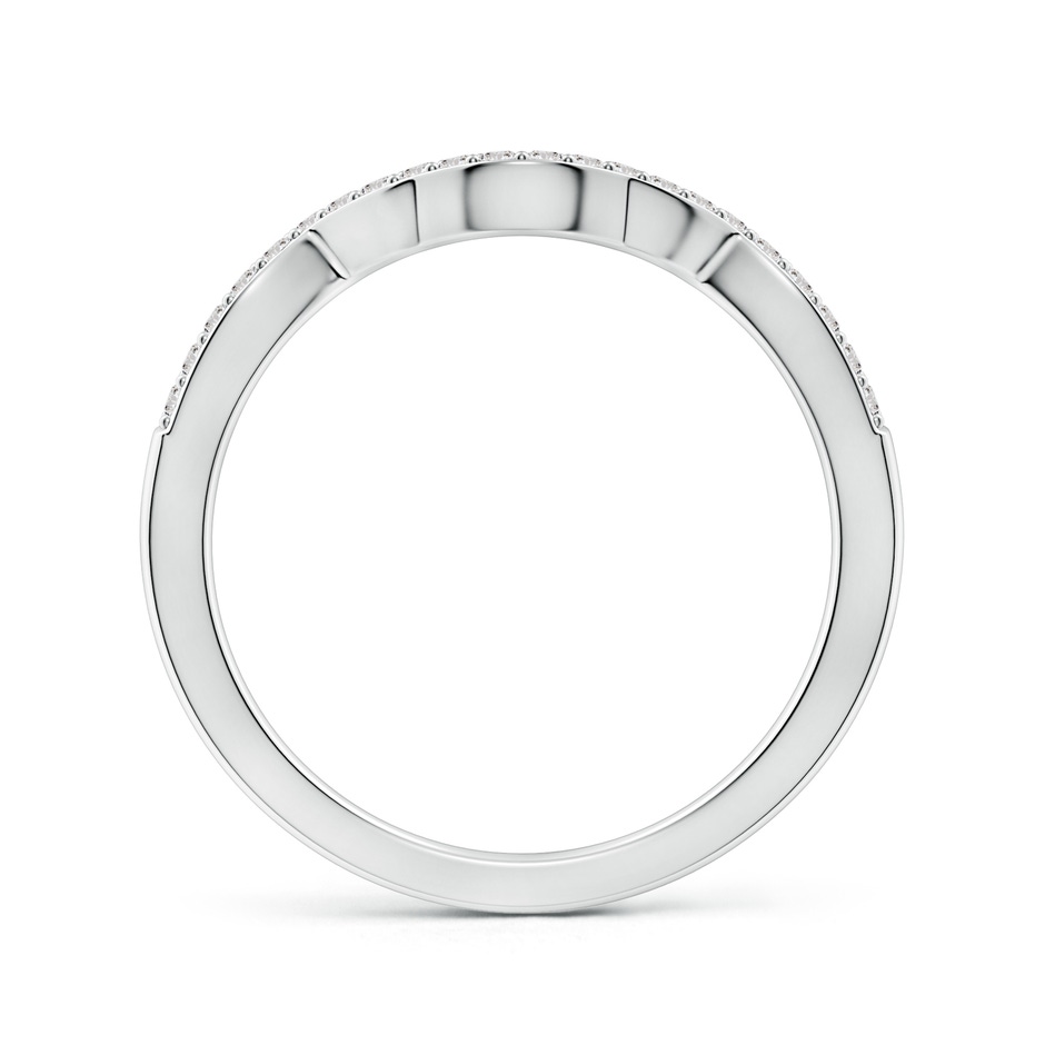 1.1mm II1 Diamond Half Eternity Curved Wedding Ring in White Gold side 199