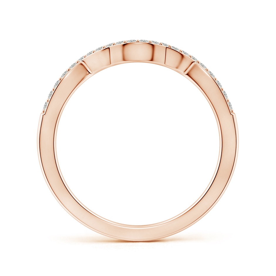 1.1mm JI2 Diamond Half Eternity Curved Wedding Ring in Rose Gold side 199