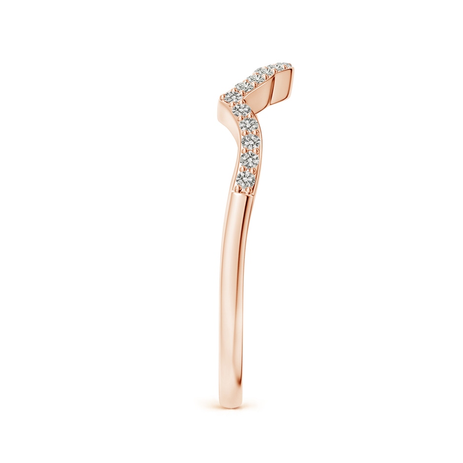 1.1mm JI2 Diamond Half Eternity Curved Wedding Ring in Rose Gold side 299