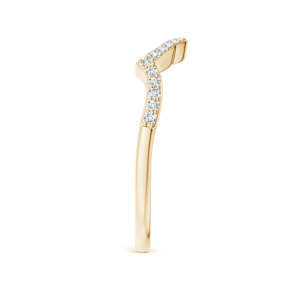 1.2mm GHVS Diamond Half Eternity Curved Wedding Ring in Yellow Gold side 299