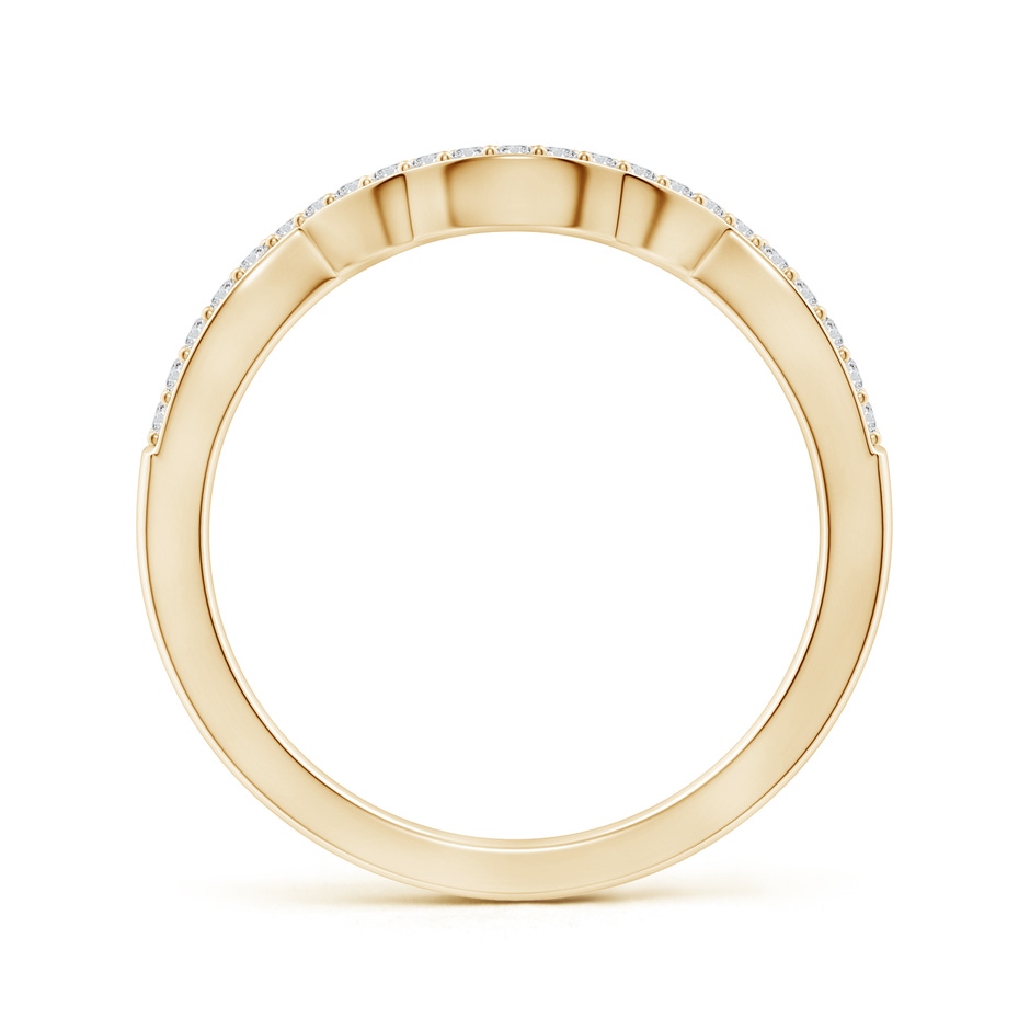 1.2mm HSI2 Diamond Half Eternity Curved Wedding Ring in 18K Yellow Gold side 199