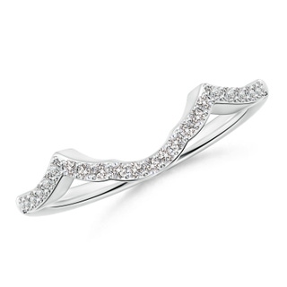 1.2mm II1 Diamond Half Eternity Curved Wedding Ring in White Gold