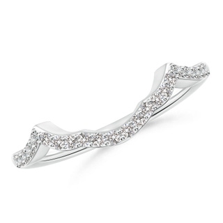 1.3mm II1 Diamond Half Eternity Curved Wedding Ring in White Gold