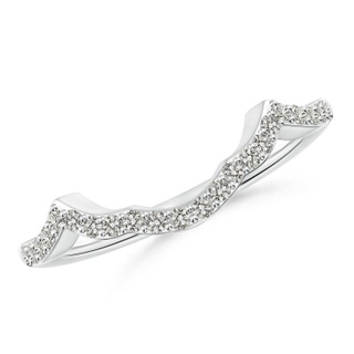 1.3mm JI2 Diamond Half Eternity Curved Wedding Ring in P950 Platinum
