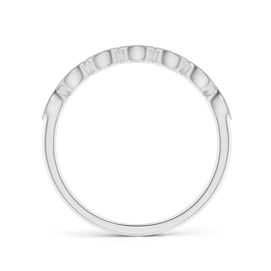 1.5mm GVS2 Pave Set Round Diamond Milgrain Wedding Ring in White Gold side 199