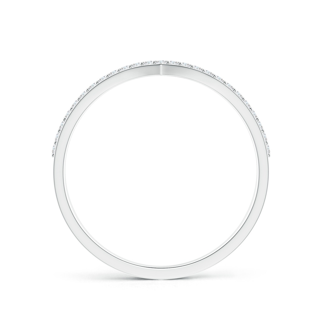 1mm GVS2 Round Diamond Twin Row Chevron Wedding Ring in 18K White Gold - side 199