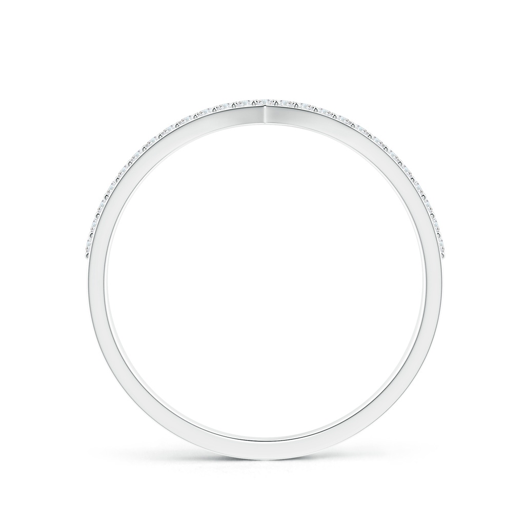 1mm GVS2 Round Diamond Twin Row Chevron Wedding Ring in White Gold Side 199