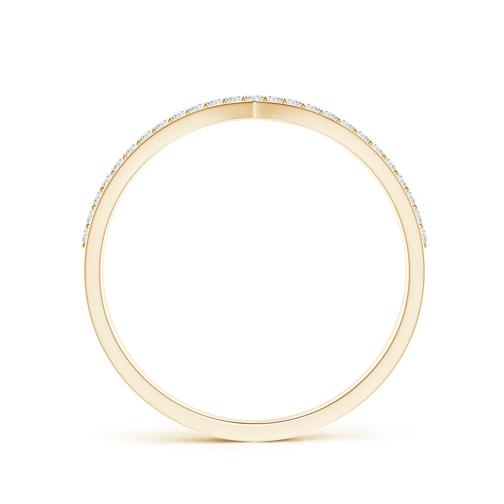 1mm GVS2 Round Diamond Twin Row Chevron Wedding Ring in Yellow Gold - side 199
