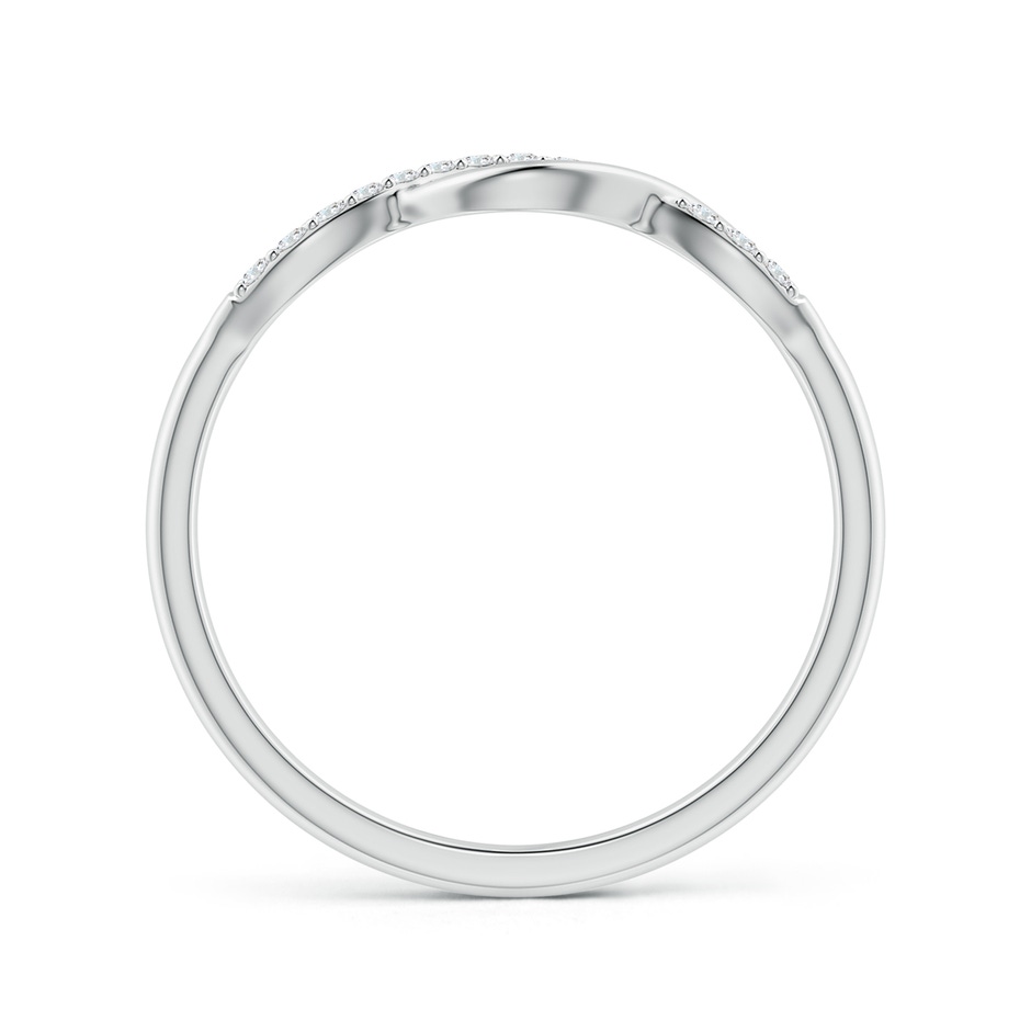 1.1mm GVS2 Single Sided Diamond Criss-Cross Infinity Ring in S999 Silver side 199