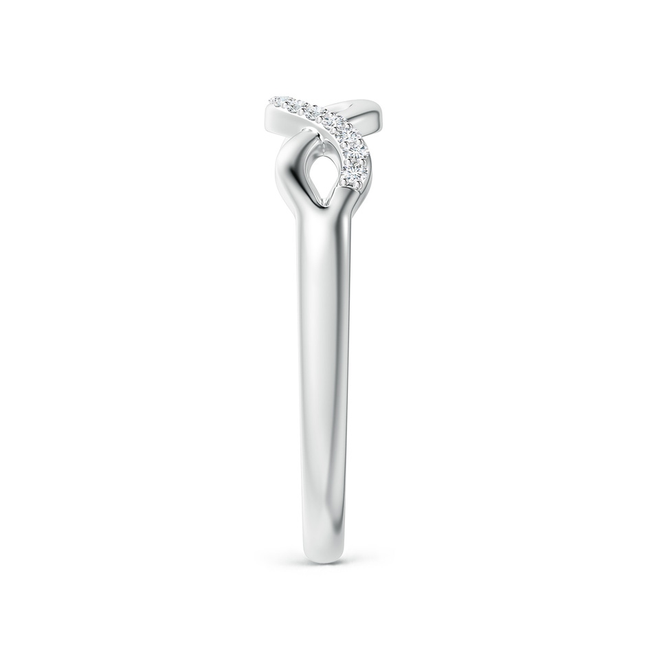 1.1mm GVS2 Single Sided Diamond Criss-Cross Infinity Ring in S999 Silver side 299