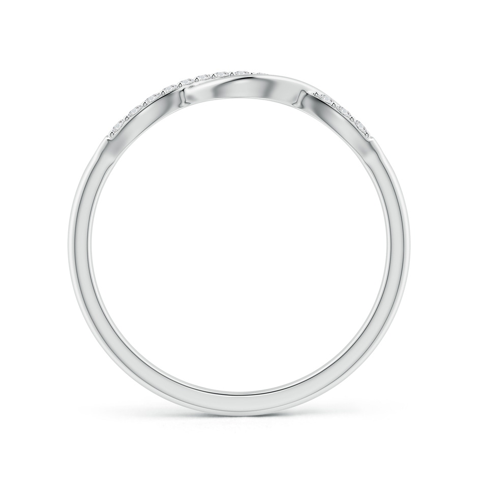 1.1mm HSI2 Single Sided Diamond Criss-Cross Infinity Ring in S999 Silver side 199