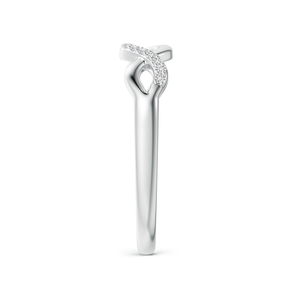 1.1mm HSI2 Single Sided Diamond Criss-Cross Infinity Ring in S999 Silver side 299