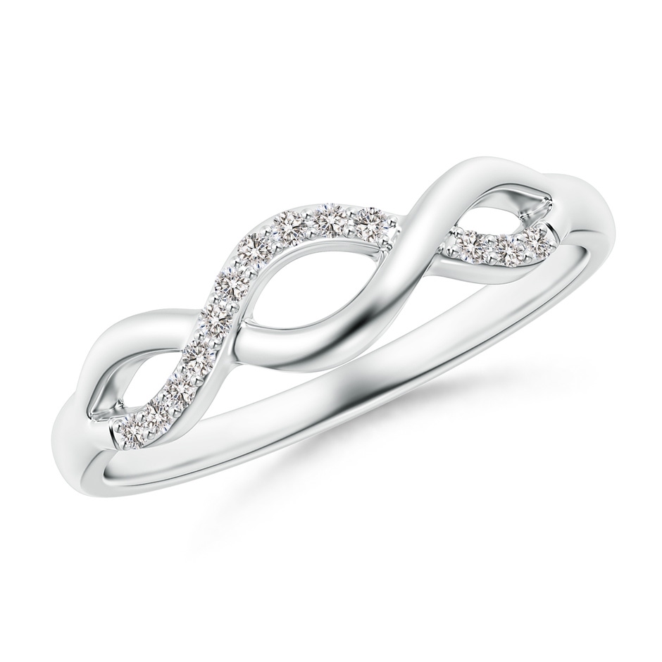 1.1mm IJI1I2 Single Sided Diamond Criss-Cross Infinity Ring in S999 Silver 