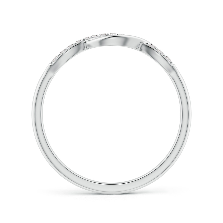 1.1mm IJI1I2 Single Sided Diamond Criss-Cross Infinity Ring in S999 Silver side 199