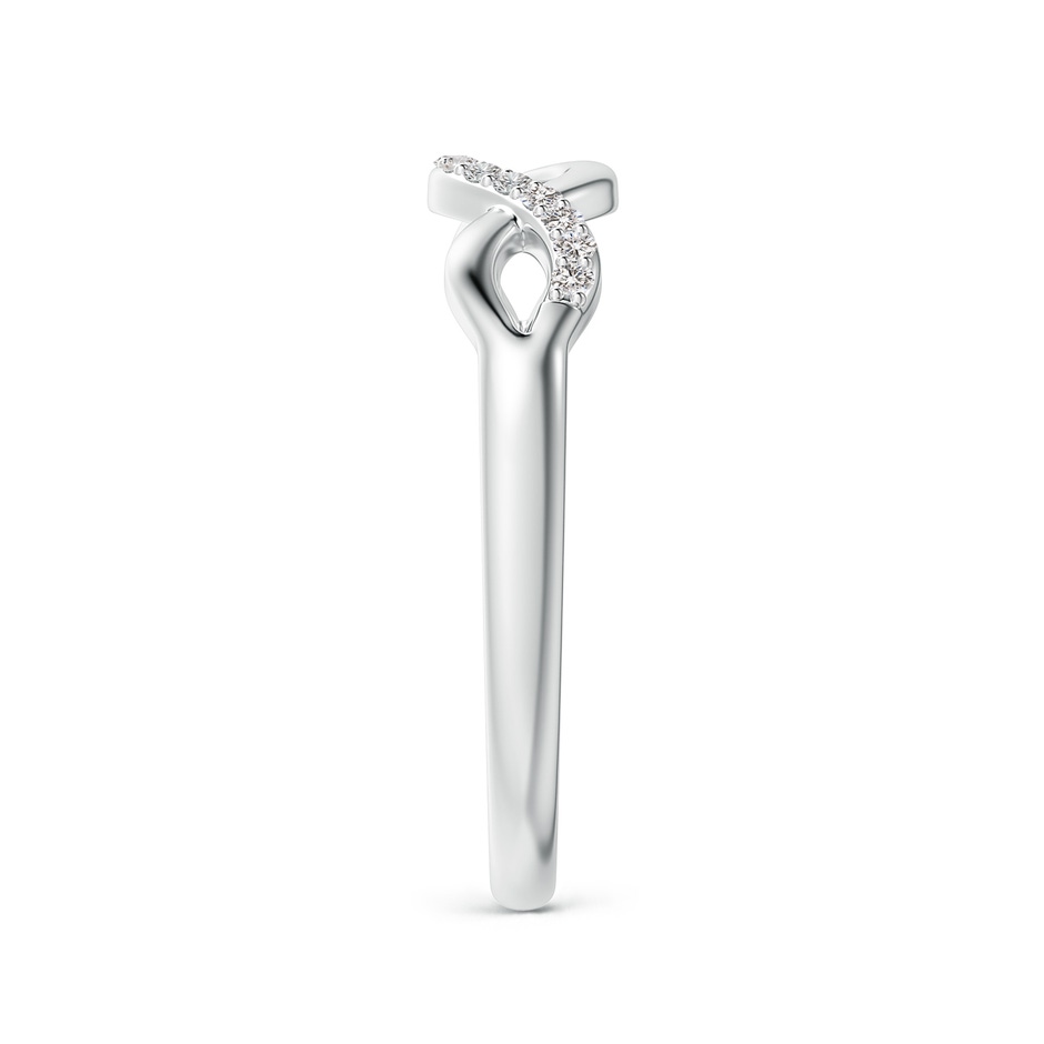 1.1mm IJI1I2 Single Sided Diamond Criss-Cross Infinity Ring in S999 Silver side 299