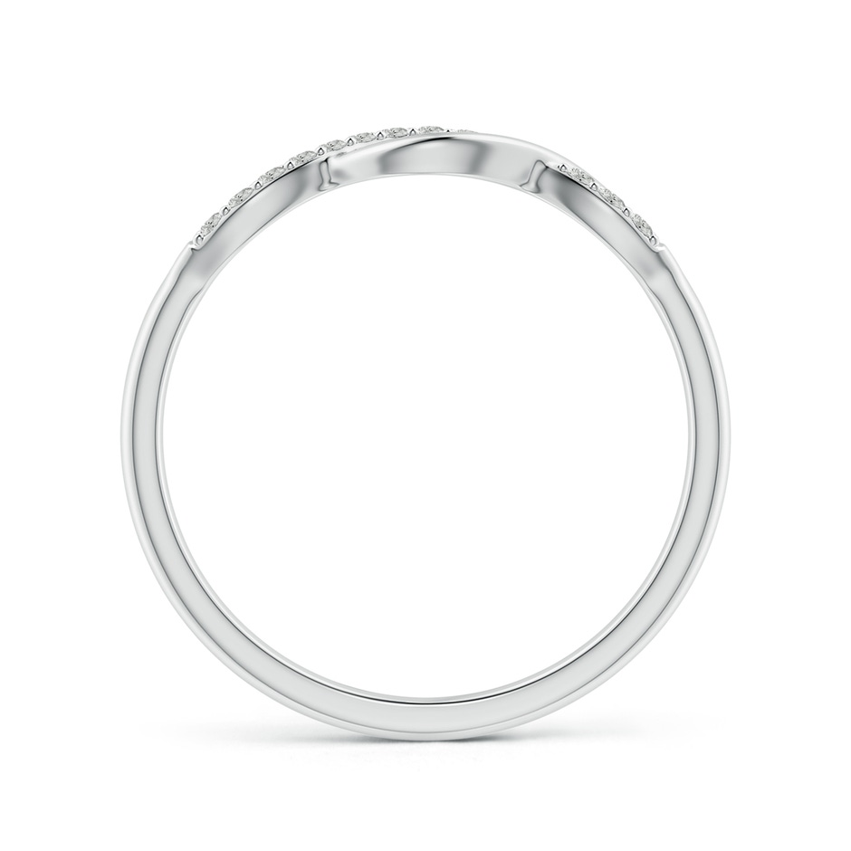 1.1mm KI3 Single Sided Diamond Criss-Cross Infinity Ring in S999 Silver side 199