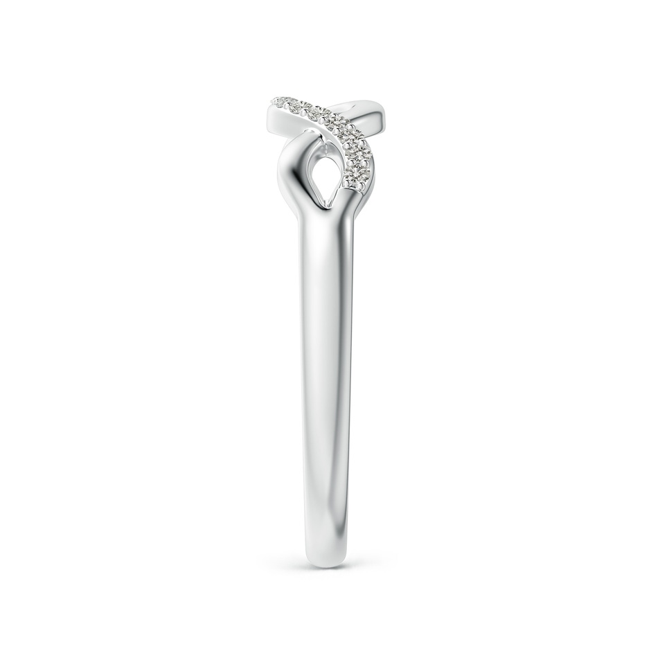 1.1mm KI3 Single Sided Diamond Criss-Cross Infinity Ring in S999 Silver side 299