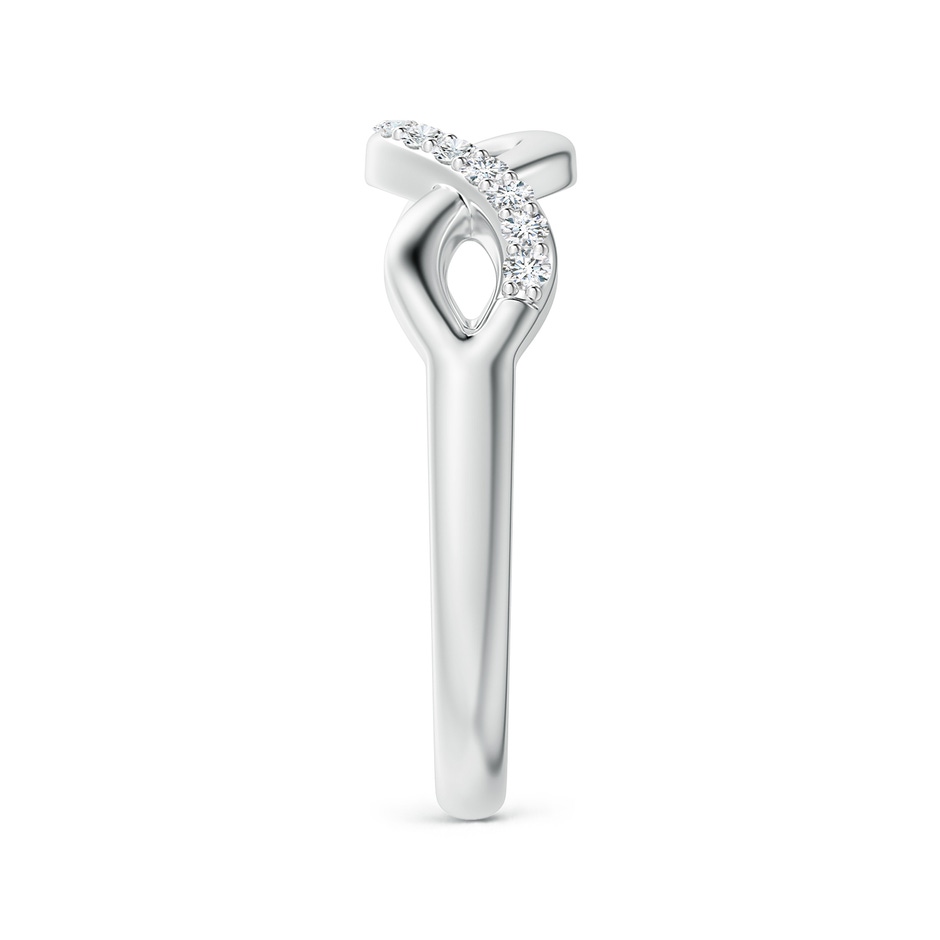 1.35mm GVS2 Single Sided Diamond Criss-Cross Infinity Ring in 9K White Gold side 299