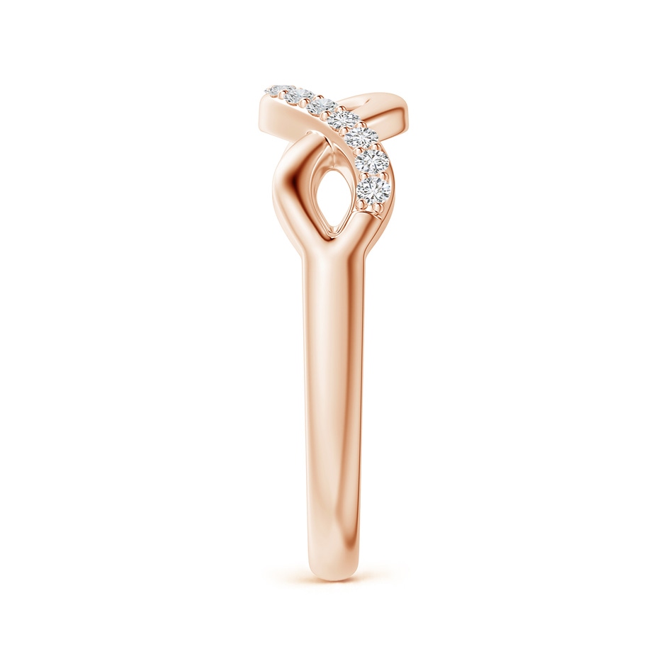 1.35mm HSI2 Single Sided Diamond Criss-Cross Infinity Ring in 10K Rose Gold side 299