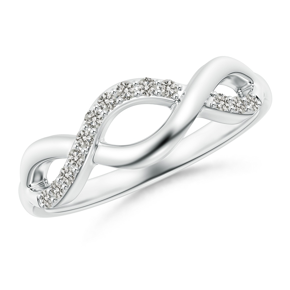 1.35mm KI3 Single Sided Diamond Criss-Cross Infinity Ring in S999 Silver 