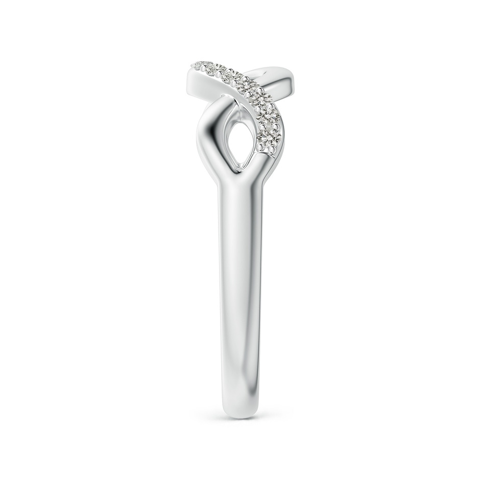 1.35mm KI3 Single Sided Diamond Criss-Cross Infinity Ring in S999 Silver side 299