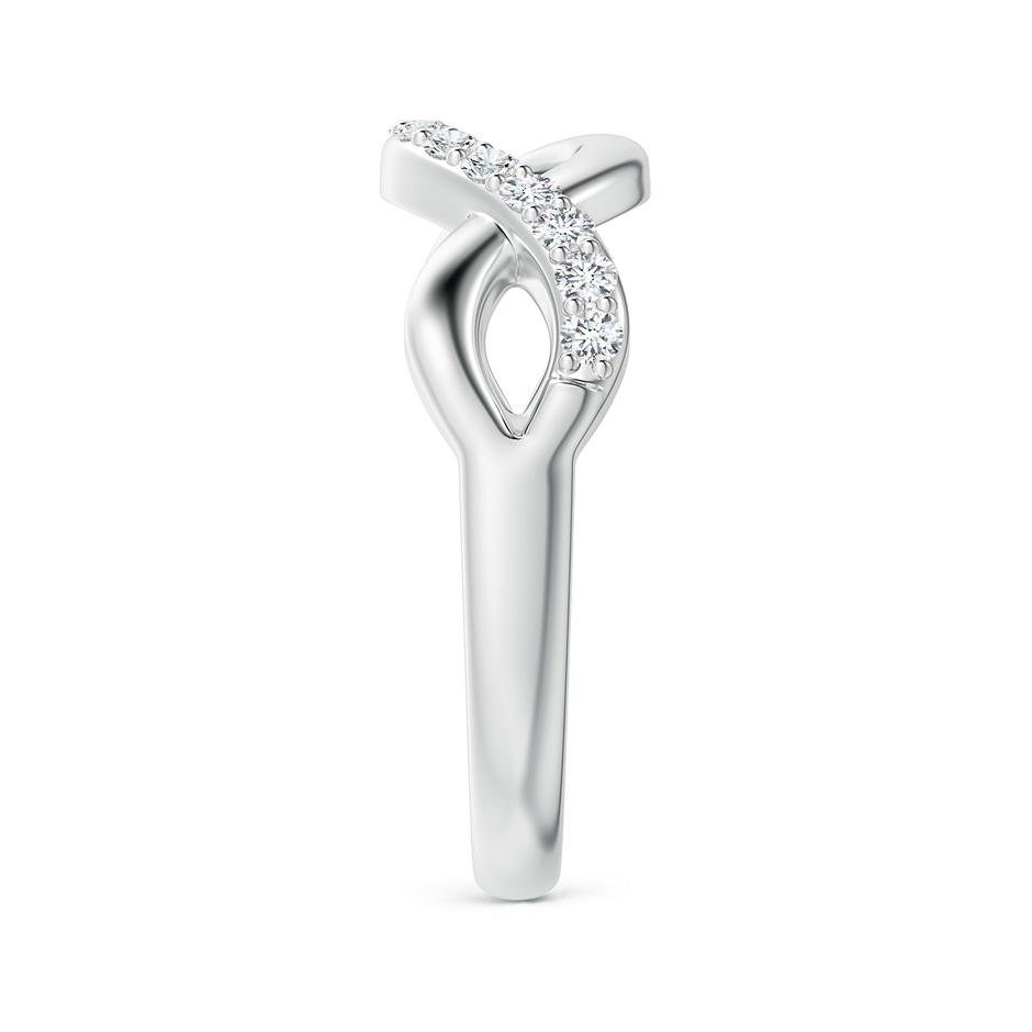 1.65mm GVS2 Single Sided Diamond Criss-Cross Infinity Ring in 18K White Gold side 299