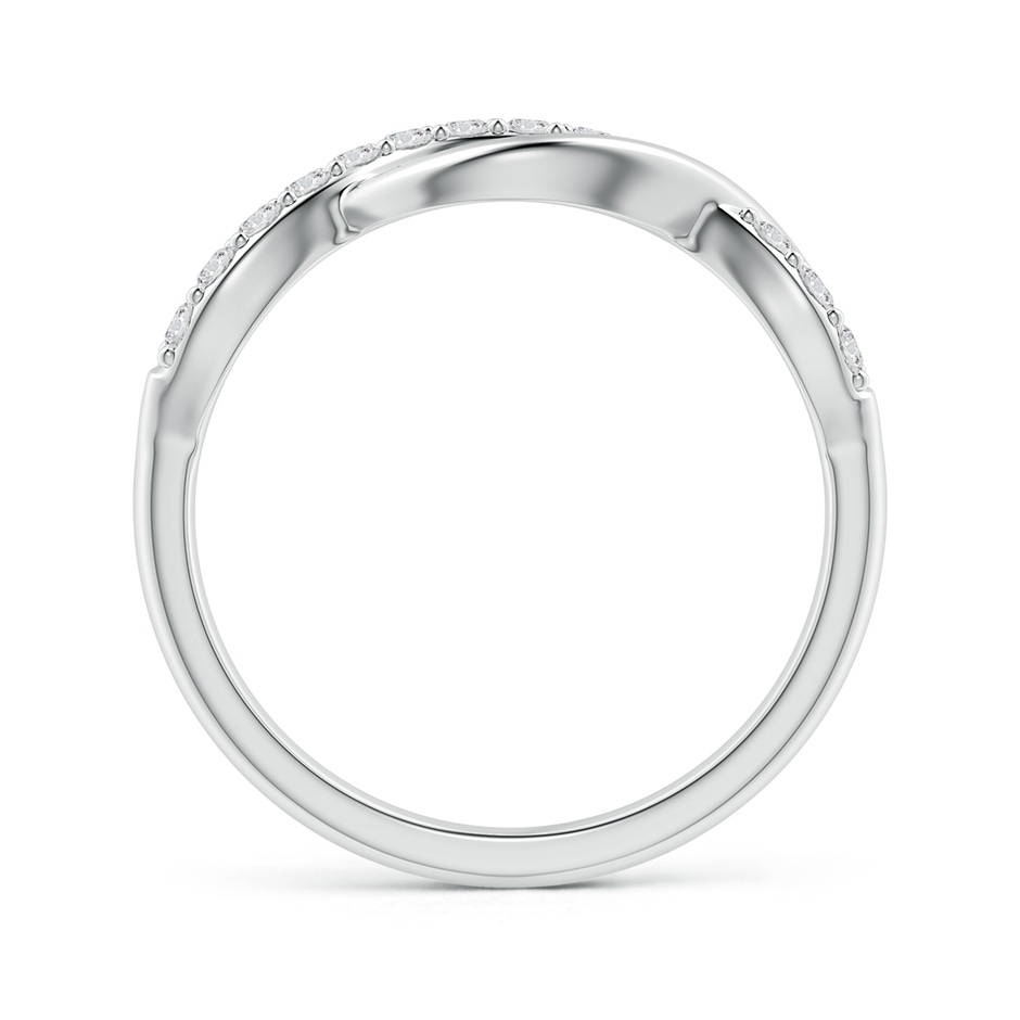 1.65mm HSI2 Single Sided Diamond Criss-Cross Infinity Ring in S999 Silver side 199