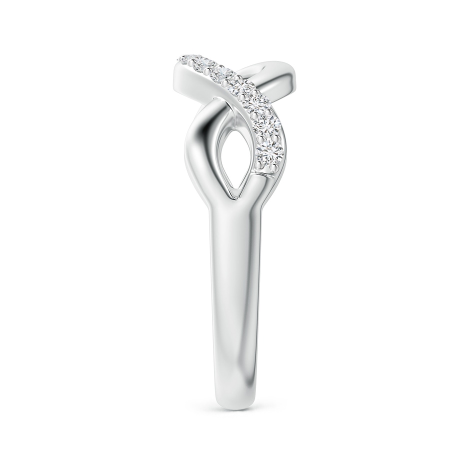1.65mm HSI2 Single Sided Diamond Criss-Cross Infinity Ring in S999 Silver side 299
