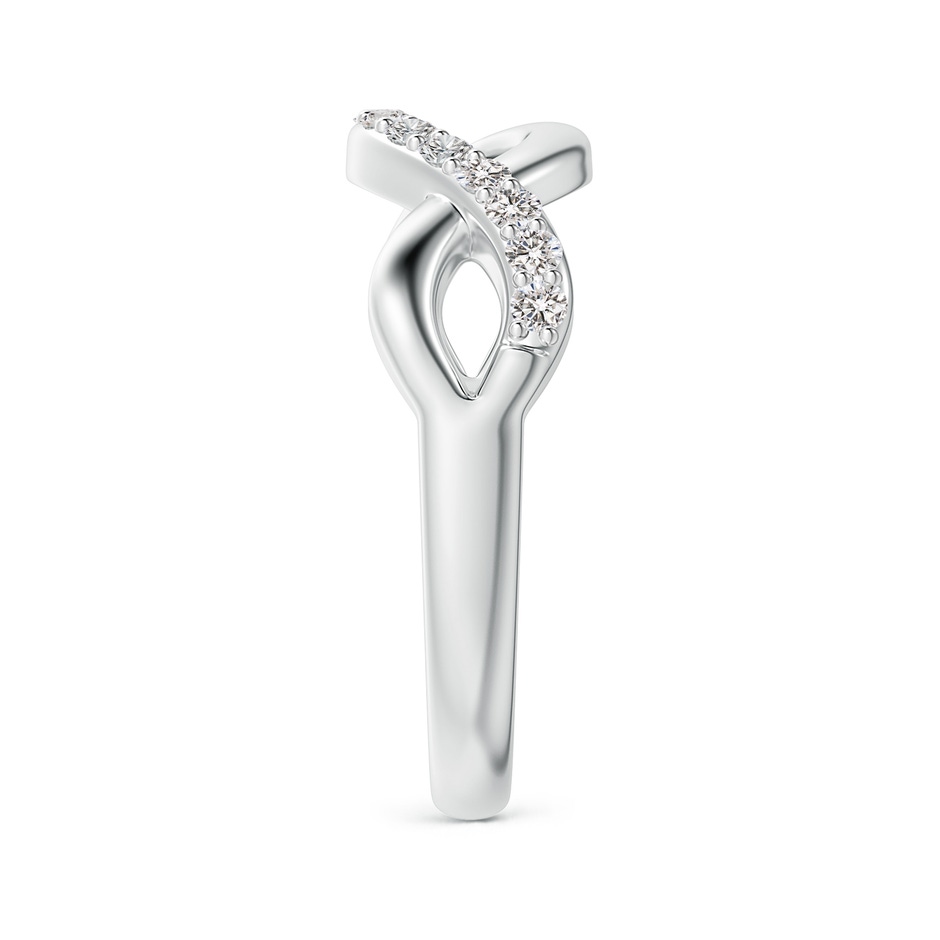 1.65mm IJI1I2 Single Sided Diamond Criss-Cross Infinity Ring in S999 Silver side 299